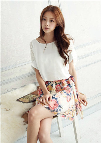 Fashion Summer printing Batwing Sleeve Chiffon Woman's Dress-Dollar Bargains Online Shopping Australia