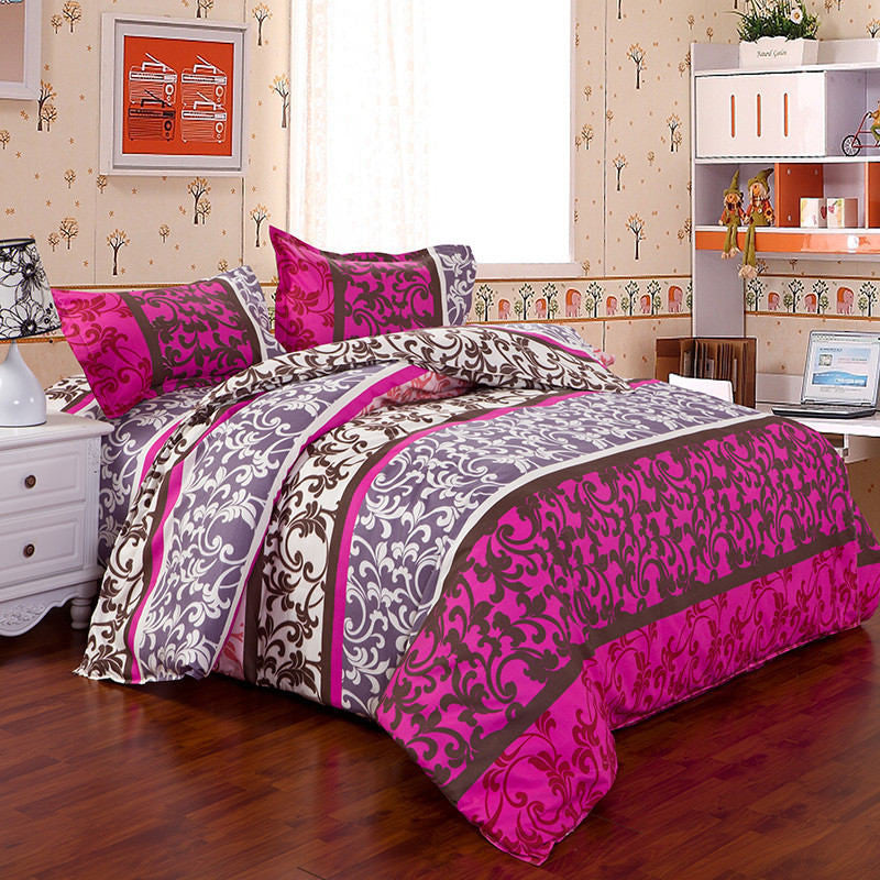 Summer bedding set Full/Queen/King size bed set duvet cover set reactive printed bed linen flat sheet bedclothes.-Dollar Bargains Online Shopping Australia