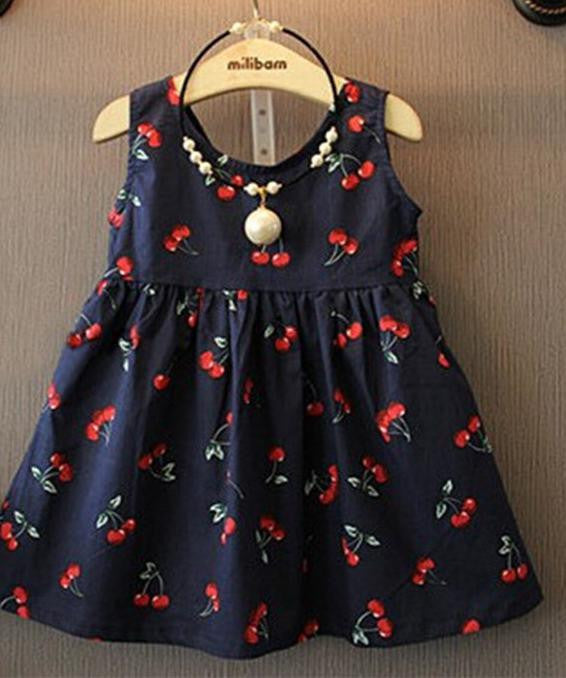 2-11years Baby Girl Dress Clothes Floral Print Girls Dress Summer Costume Casual Clothes-Dollar Bargains Online Shopping Australia