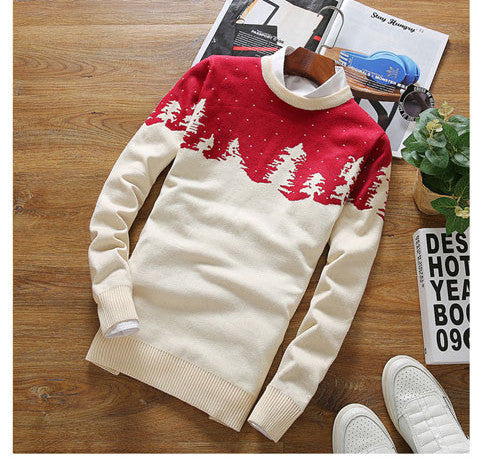 Autumn/Winter Sweater Men woods print Sweater Christmas Day Gift Pullover Winter Warm Casual Knitted Sweater XS-L-Dollar Bargains Online Shopping Australia