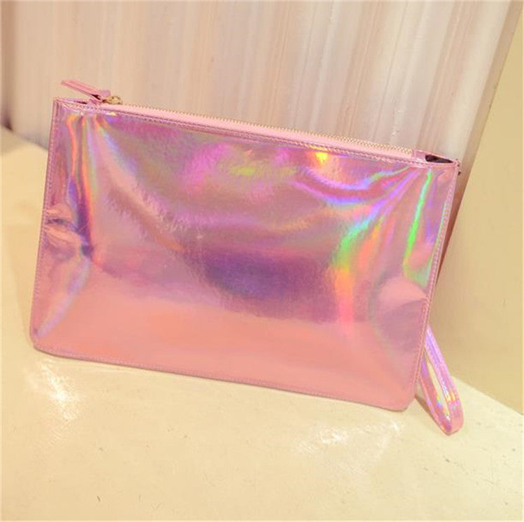 Women Handbags Fashion Women Laser Color Evening Bags Hologram Envelope Silver Pink Clutch HBF38-Dollar Bargains Online Shopping Australia