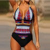 Bikini Bohemian Vintage High Waist Swimsuit Bikinis Women Swimwear Halter Bathing Suit Plus Size S-XXL-Dollar Bargains Online Shopping Australia