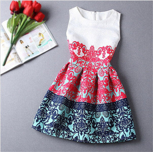 Baby Girls Full Butterfly Print Dress 6 to 12 Years Kids Sundress for Girls Clothing Summer-Dollar Bargains Online Shopping Australia