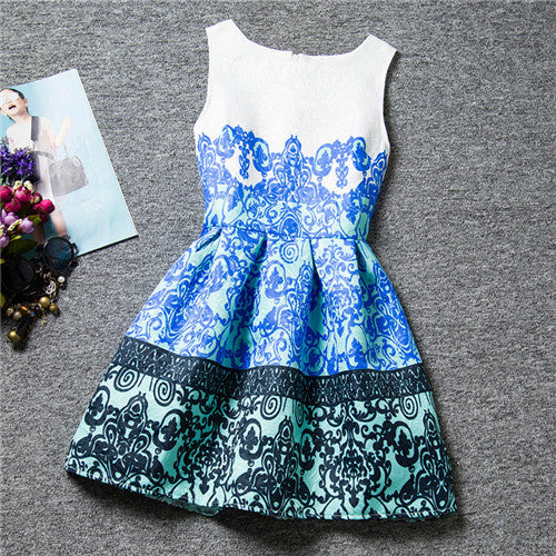 Baby Girls Full Butterfly Print Dress 6 to 12 Years Kids Sundress for Girls Clothing Summer-Dollar Bargains Online Shopping Australia