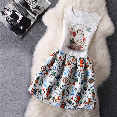 Baby Girls Full Butterfly Print Dress 6 to 12 Years Kids Sundress for Girls Clothing Summer-Dollar Bargains Online Shopping Australia
