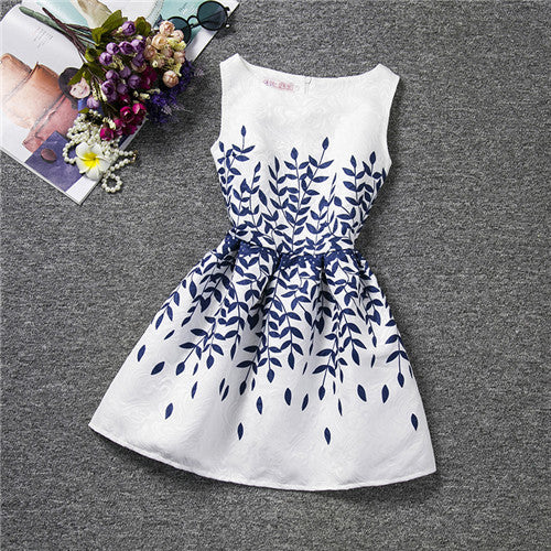 Baby Girls Full Butterfly Print Dress 6 to 12 Years Kids Sundress for Girls Clothing Summer-Dollar Bargains Online Shopping Australia