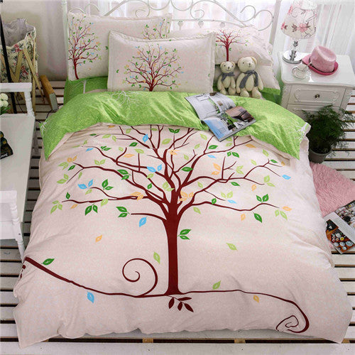 4/3 pcs cotton bedding kids owl boys/girls bedding set 3d bed linen duvet cover bed sheet pillowcases full/twin/queen size bed-Dollar Bargains Online Shopping Australia