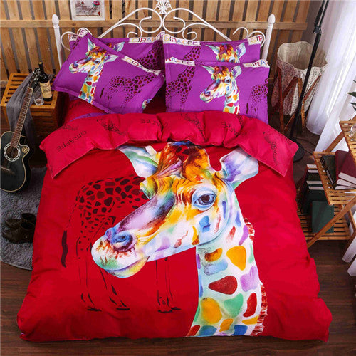 4/3 pcs cotton bedding kids owl boys/girls bedding set 3d bed linen duvet cover bed sheet pillowcases full/twin/queen size bed-Dollar Bargains Online Shopping Australia