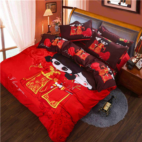 4/3 pcs cotton bedding kids owl boys/girls bedding set 3d bed linen duvet cover bed sheet pillowcases full/twin/queen size bed-Dollar Bargains Online Shopping Australia