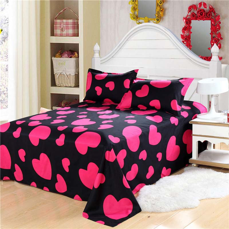 Love Heart bedding sets 3pcs/4pcs twin full queen star starry sky duvet cover set bedclothes polka dot red black yellow #2-Dollar Bargains Online Shopping Australia