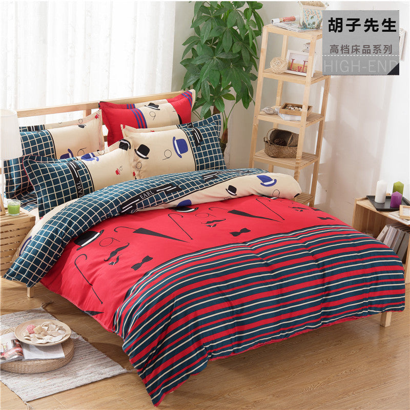 Love Heart bedding sets 3pcs/4pcs twin full queen star starry sky duvet cover set bedclothes polka dot red black yellow #2-Dollar Bargains Online Shopping Australia