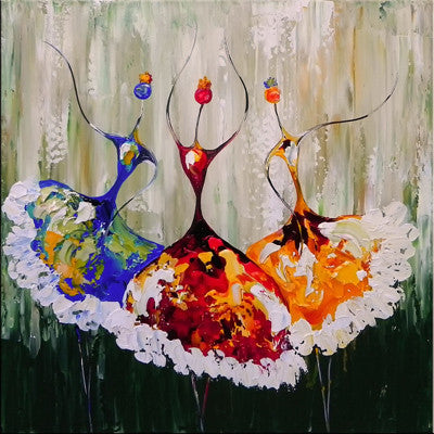 hand painted canvas oil paintings	Unframed Ballet Abstract Art Painting ballet dancer oil painting kids room decor abstract oil painting-Dollar Bargains Online Shopping Australia