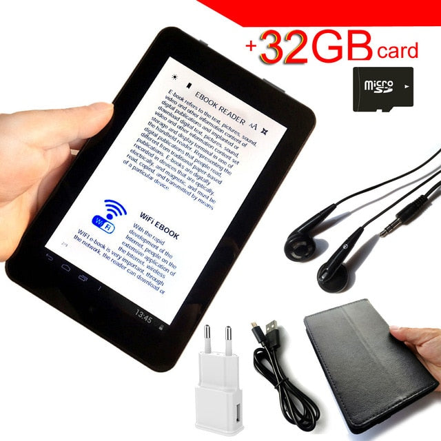 7inch LCD Screen E-book reader smart HD eye-safe display wifi digital players with global Multi-language Support micro sd-Dollar Bargains Online Shopping Australia