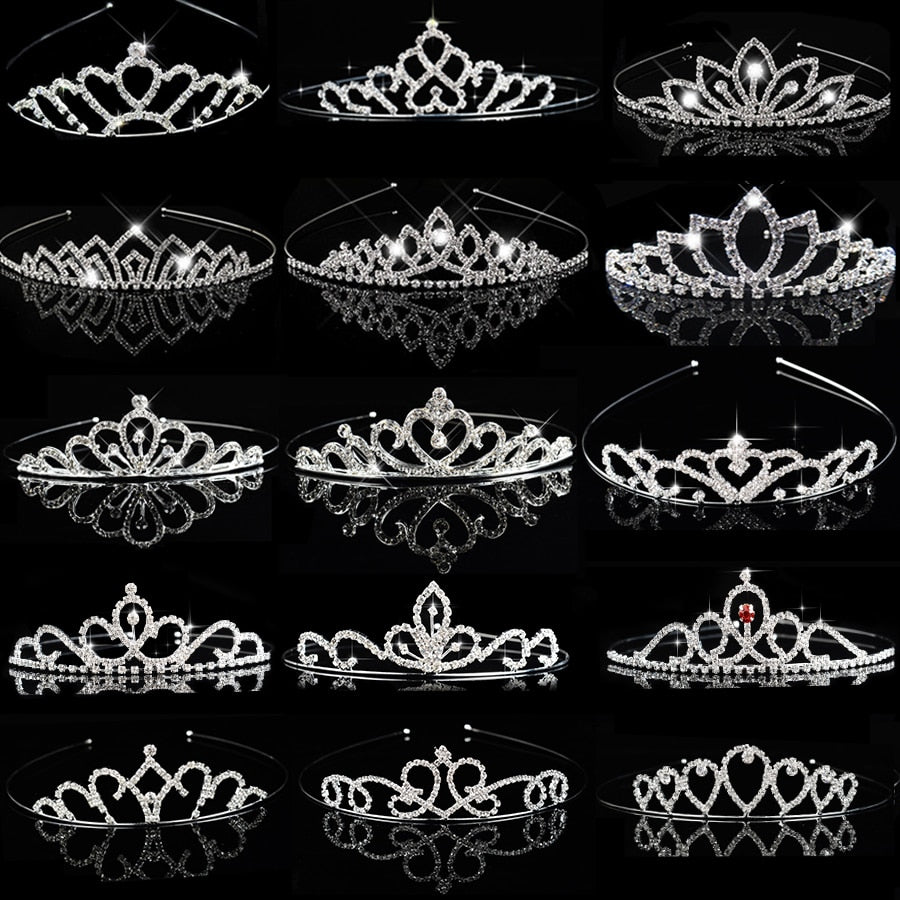 Children Tiaras and Crowns Headband Kids Girls Bridal Crystal Crown Wedding Party Accessiories Hair Jewelry Ornaments Headpiece-Dollar Bargains Online Shopping Australia