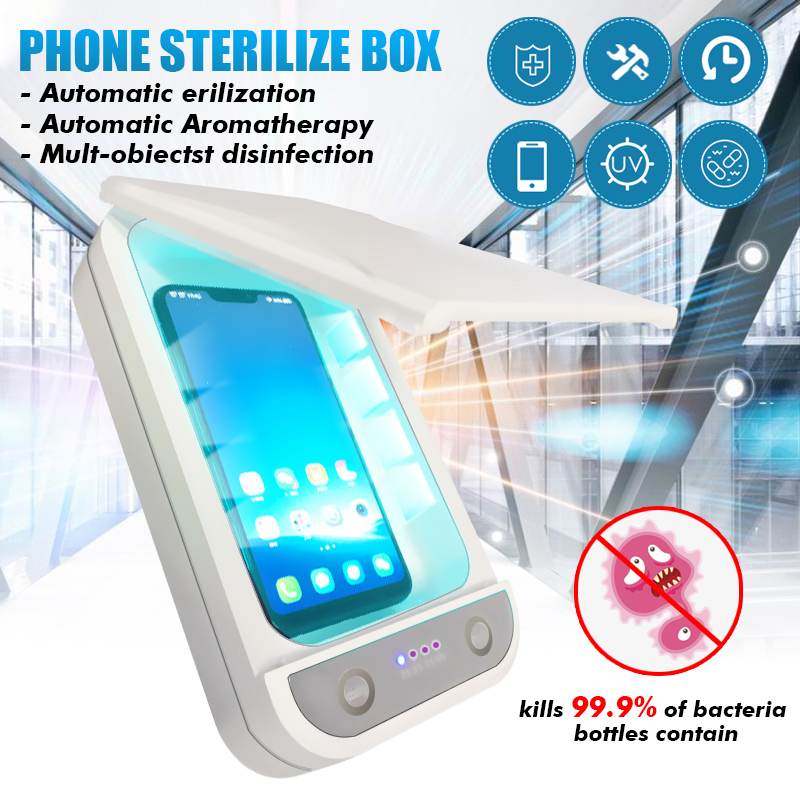 5V UV Light Phone Sterilizer Box Jewelry Phones Cleaner Personal Sanitizer Disinfection Cabinet with Aromatherapy Esterilizador-Dollar Bargains Online Shopping Australia