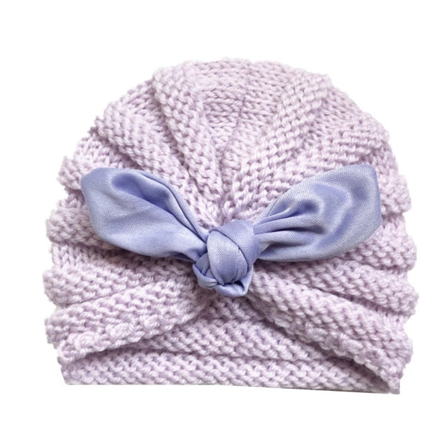 Knitted Winter Baby Hat for Girls Candy Color Bonnet Enfant Baby Beanie Turban Hats Newborn Baby Cap for Boys Accessories-Dollar Bargains Online Shopping Australia