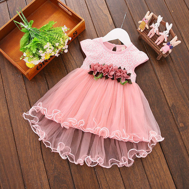 Lovely Floral Sleeveless Dress Toddler Infant Kids Baby Girls Dress Newborn Baby Princess Party Tulle Dresses 6M-3Y Clothes-Dollar Bargains Online Shopping Australia