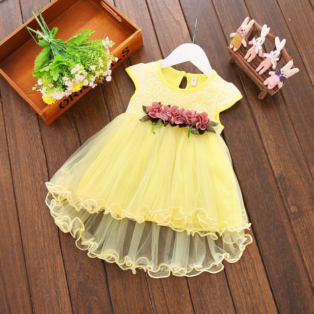 Lovely Floral Sleeveless Dress Toddler Infant Kids Baby Girls Dress Newborn Baby Princess Party Tulle Dresses 6M-3Y Clothes-Dollar Bargains Online Shopping Australia