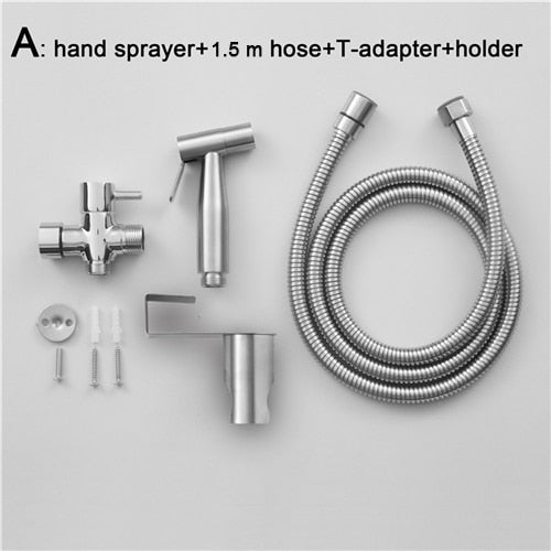 Handheld Toilet bidet sprayer set Kit Stainless Steel Hand Bidet faucet for Bathroom hand sprayer shower head self cleaning-Dollar Bargains Online Shopping Australia