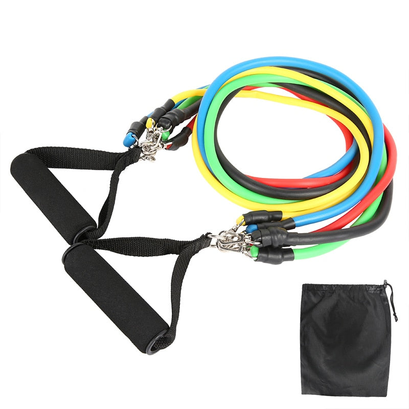 11pcs Fitness Pull Rope Resistance Bands Latex Strength Gym Equipment For Home Elastic Exercises Body Fitness Workout Equipment-Dollar Bargains Online Shopping Australia