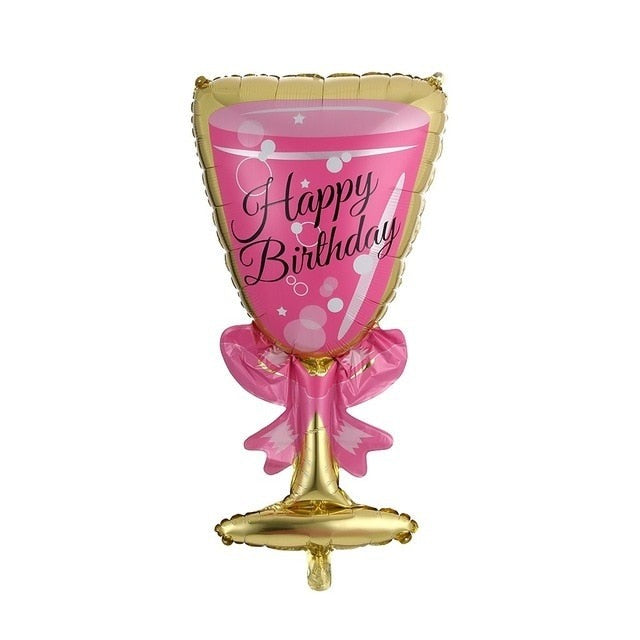 2pcs Large Size Champagne Cup Bottle Aluminium Foil Balloons Wedding Birthday Party Decorations Anniversary Baby Shower Balloons-Dollar Bargains Online Shopping Australia