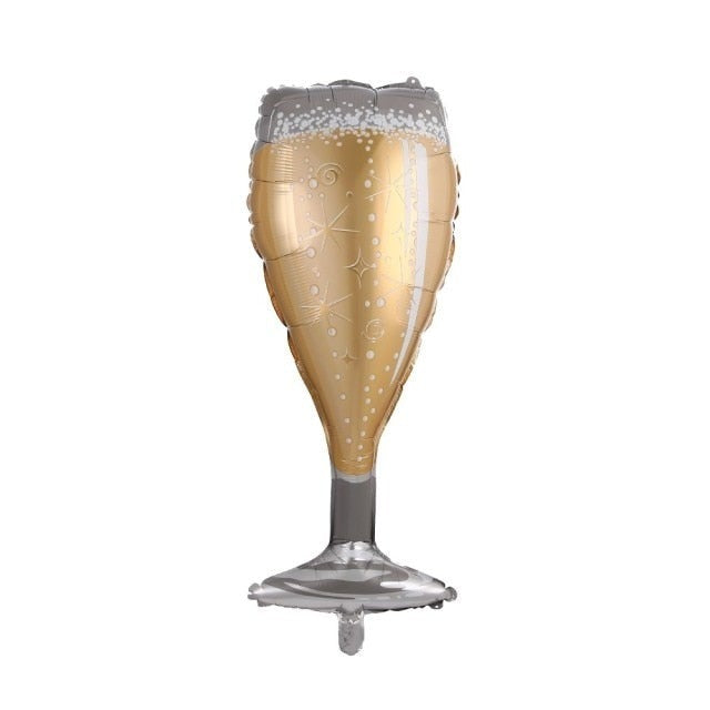 2pcs Large Size Champagne Cup Bottle Aluminium Foil Balloons Wedding Birthday Party Decorations Anniversary Baby Shower Balloons-Dollar Bargains Online Shopping Australia