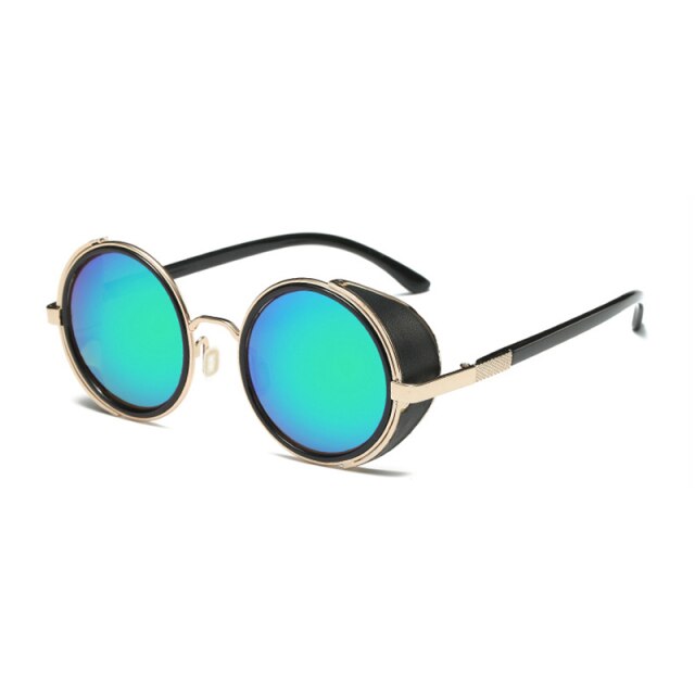 Retro Steampunk Sunglasses Men Women Round Metal Shields Sun Glasses Brand Designer Fashion Eyewear Mirror Lens UV400-Dollar Bargains Online Shopping Australia