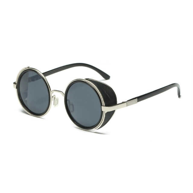 Retro Steampunk Sunglasses Men Women Round Metal Shields Sun Glasses Brand Designer Fashion Eyewear Mirror Lens UV400-Dollar Bargains Online Shopping Australia