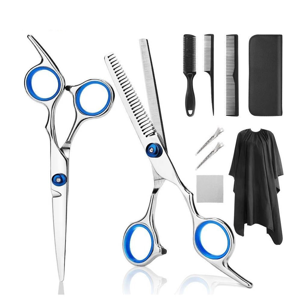 9 PCS Professional Hairdressing Scissors Kit Hair Cutting Scissors Hair Scissors Tail comb Hair Cape Hair Cutter Comb-Dollar Bargains Online Shopping Australia