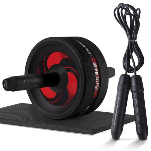 2 in 1 Ab Roller&Jump Rope No Noise Abdominal Wheel Ab Roller with Mat For Arm Waist Leg Exercise Gym Fitness Equipment-Dollar Bargains Online Shopping Australia