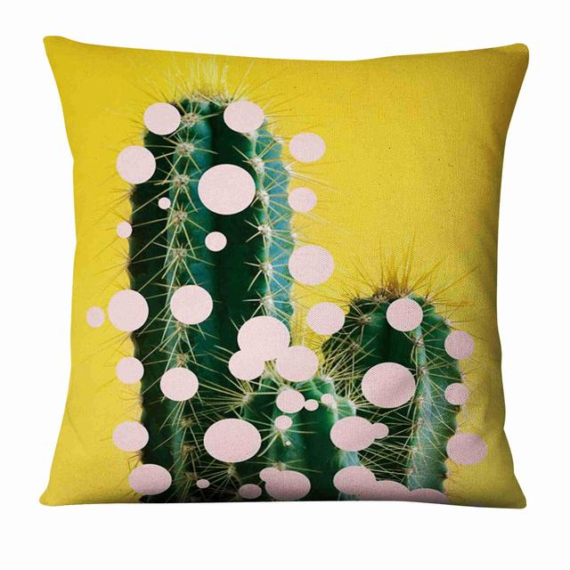 Tropical Cactus Plant Printed Cushion Decorative Pillow Fresh Green Pillowcase Home Decor Sofa Throw Pillow Almofadas Decorativa-Dollar Bargains Online Shopping Australia