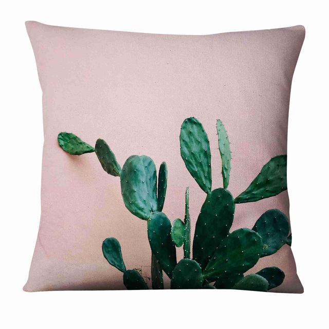 Tropical Cactus Plant Printed Cushion Decorative Pillow Fresh Green Pillowcase Home Decor Sofa Throw Pillow Almofadas Decorativa-Dollar Bargains Online Shopping Australia