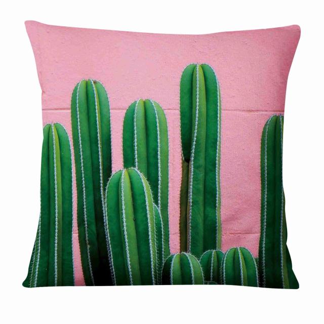 Tropical Cactus Plant Printed Cushion Decorative Pillow Fresh Green Pillowcase Home Decor Sofa Throw Pillow Almofadas Decorativa-Dollar Bargains Online Shopping Australia