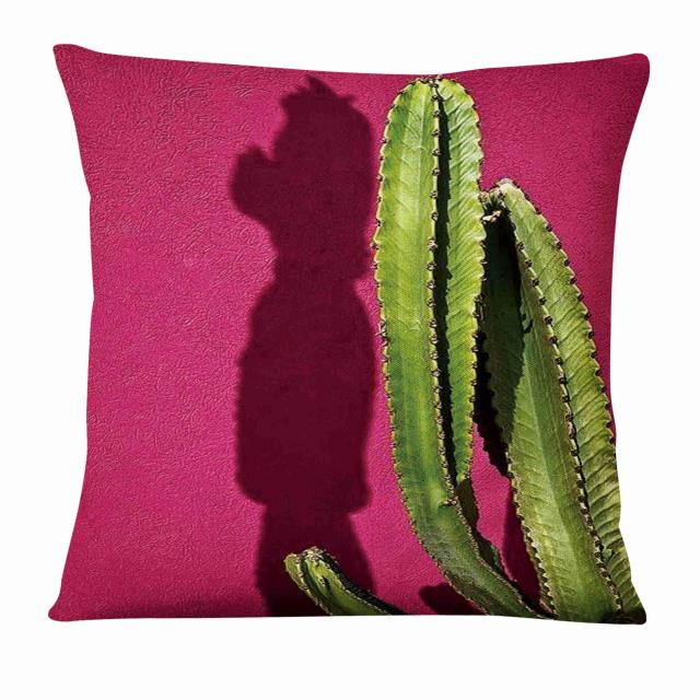 Tropical Cactus Plant Printed Cushion Decorative Pillow Fresh Green Pillowcase Home Decor Sofa Throw Pillow Almofadas Decorativa-Dollar Bargains Online Shopping Australia