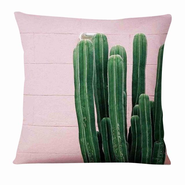 Tropical Cactus Plant Printed Cushion Decorative Pillow Fresh Green Pillowcase Home Decor Sofa Throw Pillow Almofadas Decorativa-Dollar Bargains Online Shopping Australia