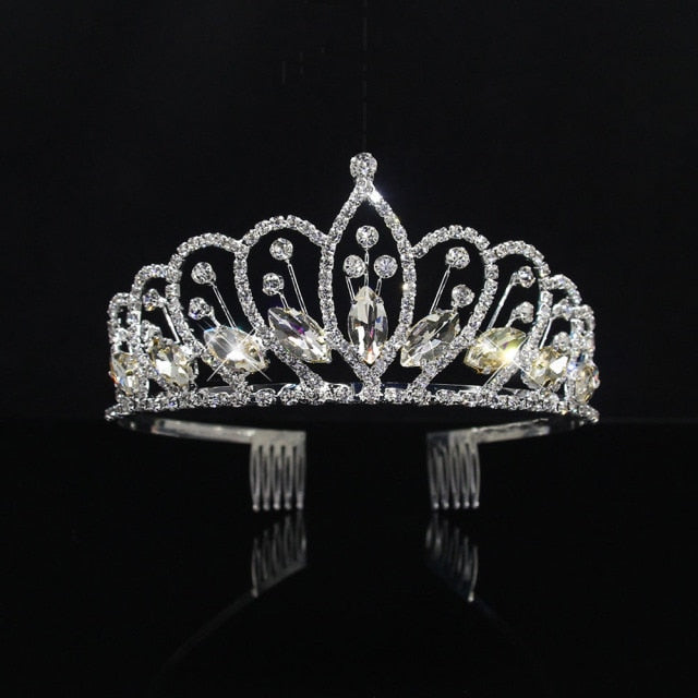 Luxury Crystal Bridal Tiaras Princess Crowns Queen Pageant Prom Gold Rhinestone Women Wedding Hair Accessory-Dollar Bargains Online Shopping Australia