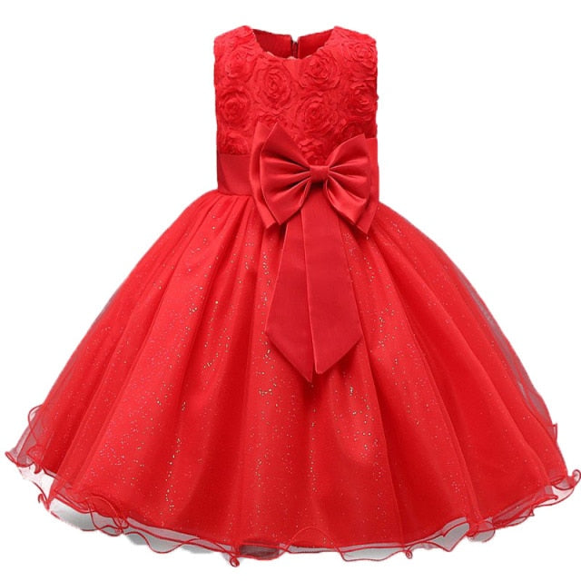 Baby Girls Sequins Flower Party Tutu Dress Clothes Children Girls Wedding Birthday Dress Clothing Infant Kids Christmas Costume-Dollar Bargains Online Shopping Australia