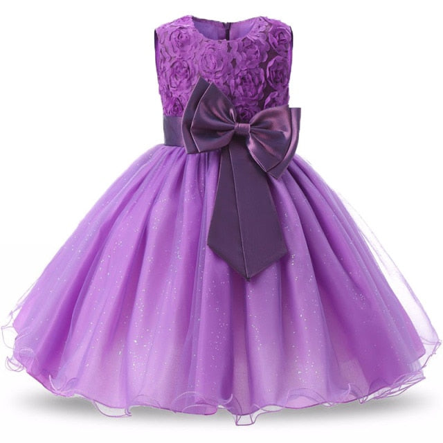 Baby Girls Sequins Flower Party Tutu Dress Clothes Children Girls Wedding Birthday Dress Clothing Infant Kids Christmas Costume-Dollar Bargains Online Shopping Australia