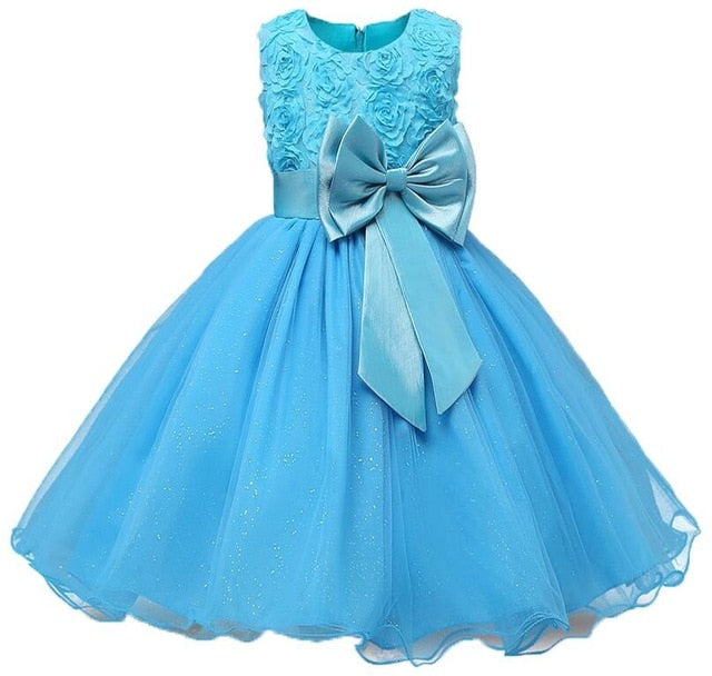 Baby Girls Sequins Flower Party Tutu Dress Clothes Children Girls Wedding Birthday Dress Clothing Infant Kids Christmas Costume-Dollar Bargains Online Shopping Australia