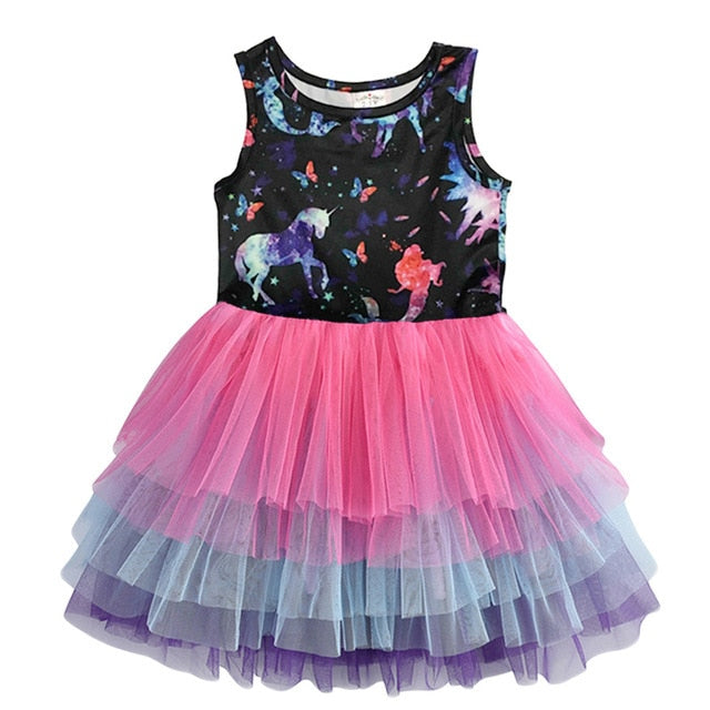 Girls Perform Dress Children Princess Tutu Dress Toddlers Summer Prom Dresses Kids Birthday Party School Casual Clothes-Dollar Bargains Online Shopping Australia