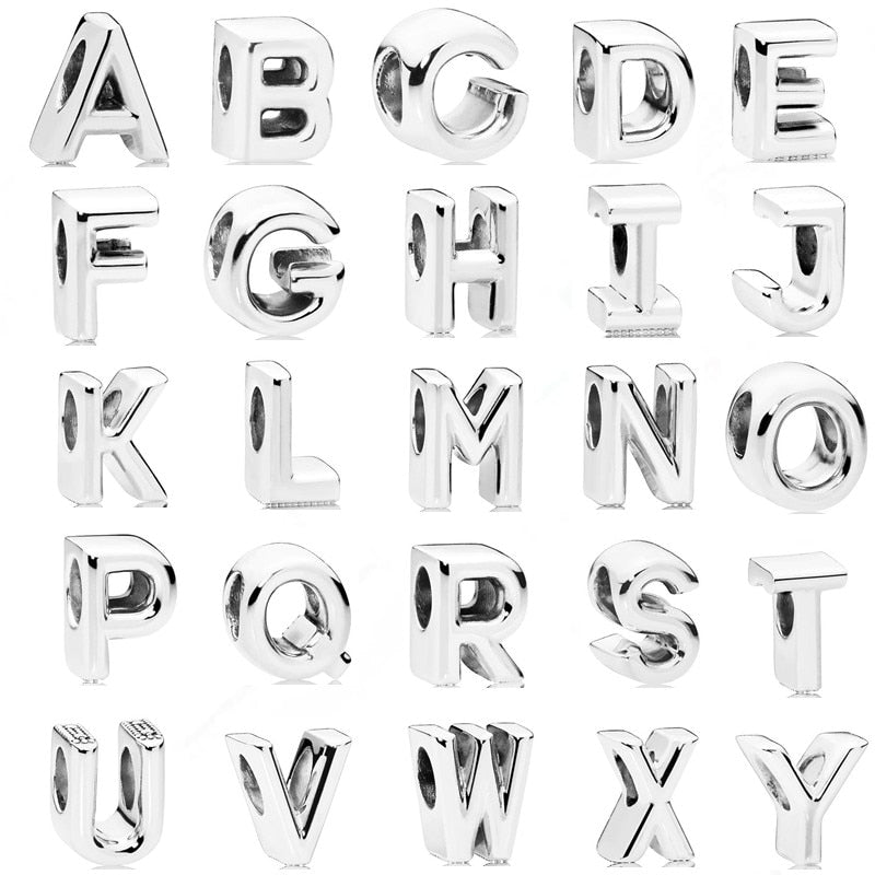 Simple 26 Letter Beads Creative Combination Suitable For DIY Bracelet Jewelry European Charm-Dollar Bargains Online Shopping Australia