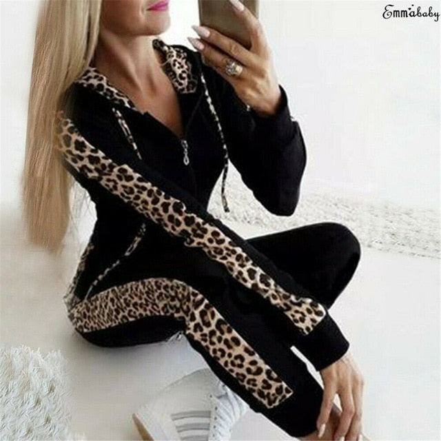 2Pcs Set Women Sport Tracksuit Zipper Hoodies Sweatshirt Pants Set Jogger Sport Wear Ladies Casual Sweat Autumn Streetwear Suit-Dollar Bargains Online Shopping Australia