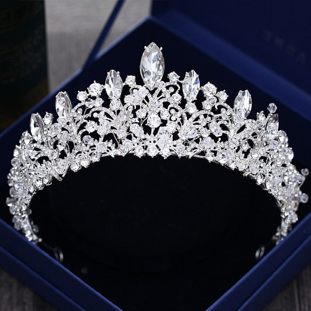 Diverse Silver Color Gold Crystal Crowns Bride tiara Fashion Queen For Wedding Crown Headpiece Wedding Hair Jewelry Accessories-Dollar Bargains Online Shopping Australia