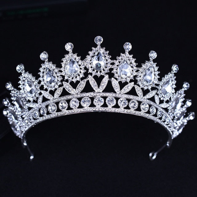 Diverse Silver Color Gold Crystal Crowns Bride tiara Fashion Queen For Wedding Crown Headpiece Wedding Hair Jewelry Accessories-Dollar Bargains Online Shopping Australia