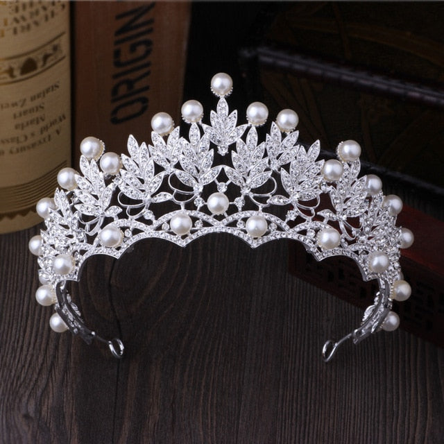 Diverse Silver Color Gold Crystal Crowns Bride tiara Fashion Queen For Wedding Crown Headpiece Wedding Hair Jewelry Accessories-Dollar Bargains Online Shopping Australia