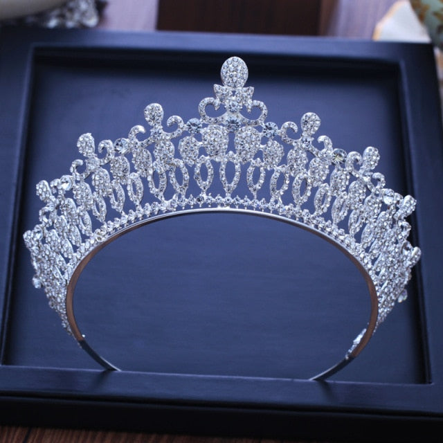 Diverse Silver Color Gold Crystal Crowns Bride tiara Fashion Queen For Wedding Crown Headpiece Wedding Hair Jewelry Accessories-Dollar Bargains Online Shopping Australia