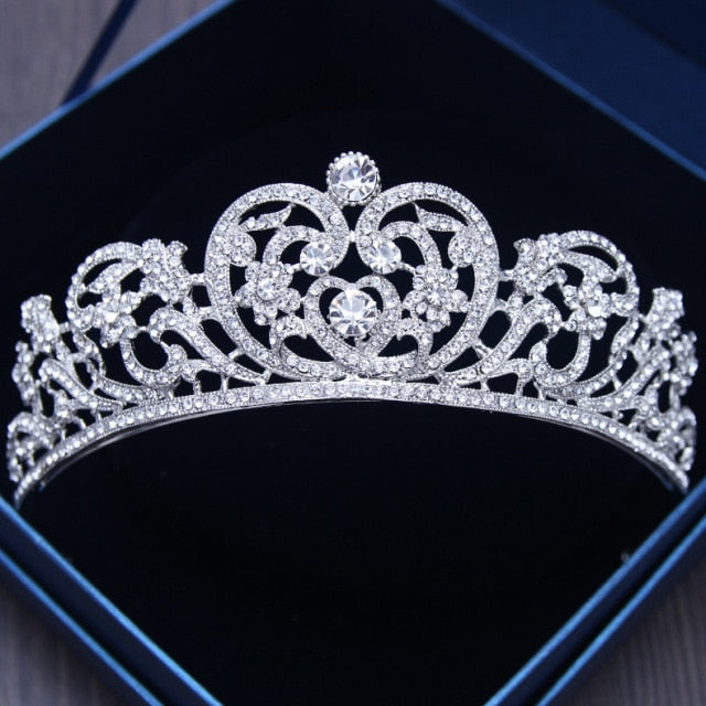 Diverse Silver Color Gold Crystal Crowns Bride tiara Fashion Queen For Wedding Crown Headpiece Wedding Hair Jewelry Accessories-Dollar Bargains Online Shopping Australia