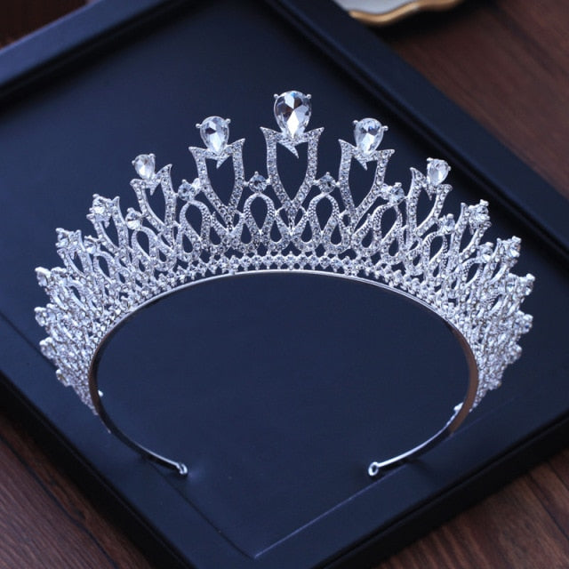 Diverse Silver Color Gold Crystal Crowns Bride tiara Fashion Queen For Wedding Crown Headpiece Wedding Hair Jewelry Accessories-Dollar Bargains Online Shopping Australia