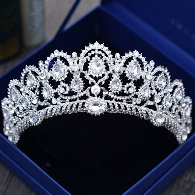 Diverse Silver Color Gold Crystal Crowns Bride tiara Fashion Queen For Wedding Crown Headpiece Wedding Hair Jewelry Accessories-Dollar Bargains Online Shopping Australia