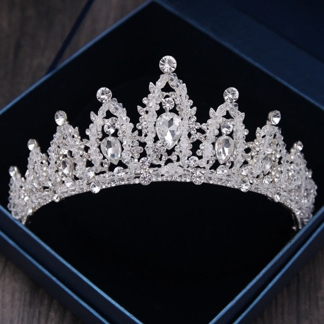 Diverse Silver Color Gold Crystal Crowns Bride tiara Fashion Queen For Wedding Crown Headpiece Wedding Hair Jewelry Accessories-Dollar Bargains Online Shopping Australia